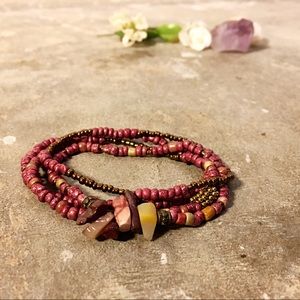 Bohemian Stacked Beaded Layered Bracelets
